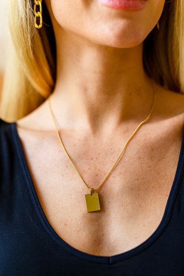 18k Gold Plated Breathe Pendent Necklace