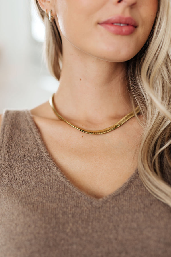 18k Gold Enlighten Me Gold Plated Chain Necklace