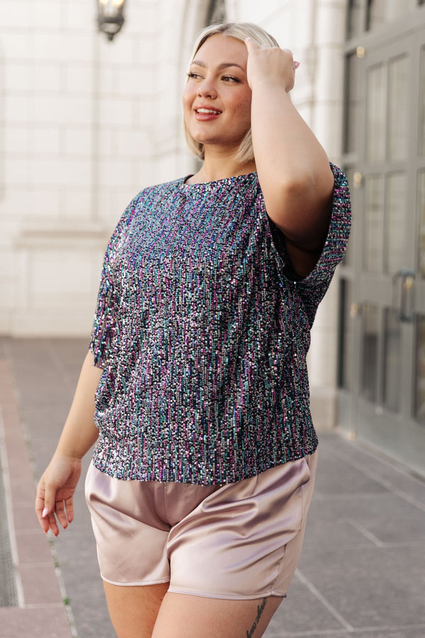 Evening of Stars Swifty Sequin Top