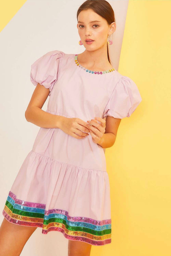 Bejeweled Lavender Haze Swifty Sequin Dress -SALE- (SIZE SMALL LEFT)