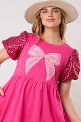 Coquette Dress In Swifty Hot Pink