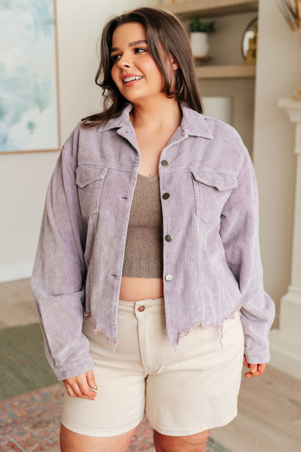 POL Main Stage Corduroy Jacket in Lavender