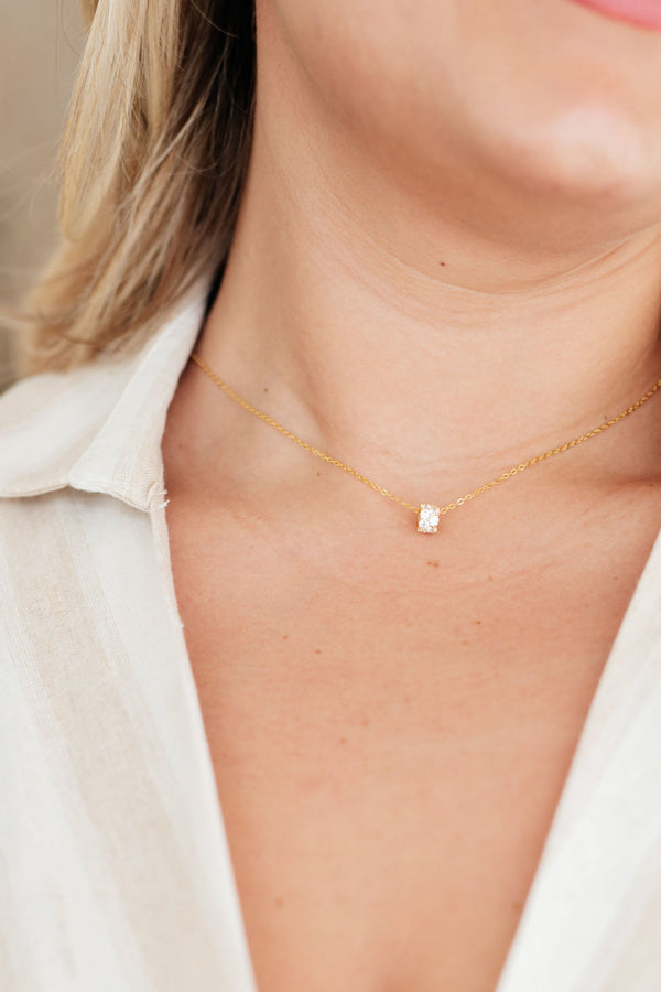 14K Gold Stolen Kiss Necklace