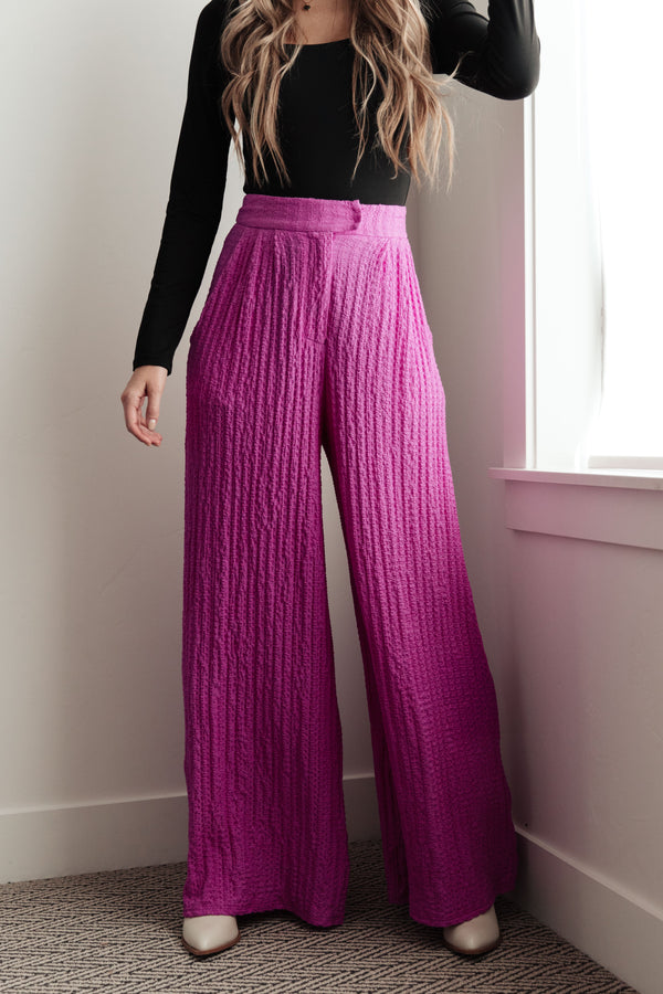 Pleated Wide Leg Pants